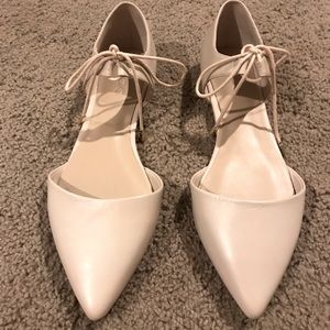 ALDO~Lace-up pointed toe shoes, Beige 8.5 Brandnew